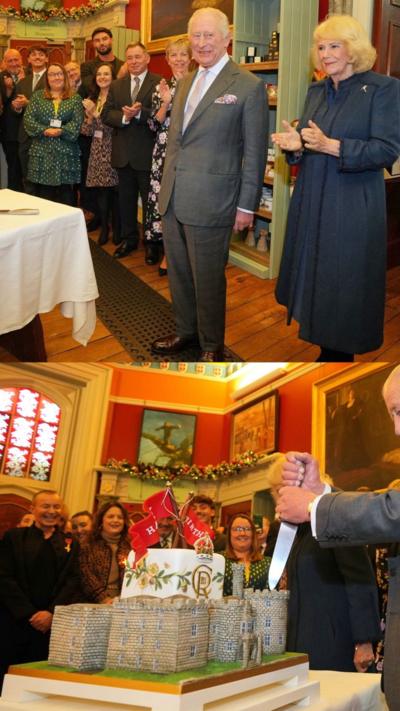 King Charles and his castle cake