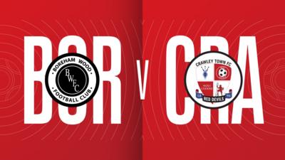 Boreham Wood v Crawley Town graphic
