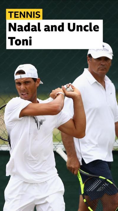 Rafael Nadal and his coach/uncle Toni Nadal
