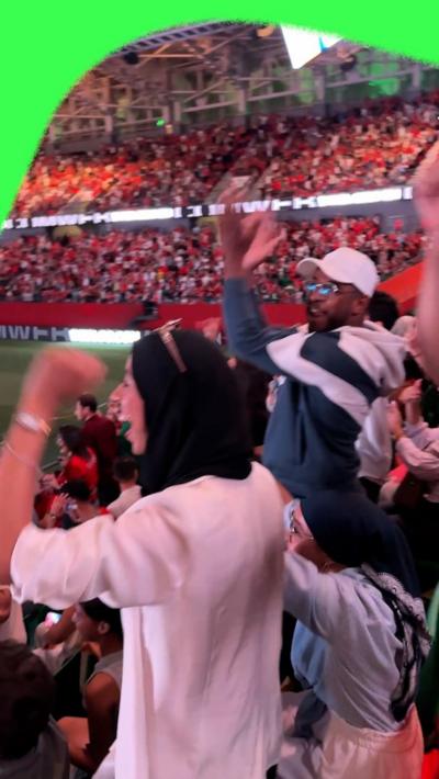 Morocco fans in Rabat celebrating their 1-0 win over Scotland