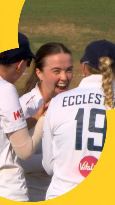 Mady Villiers celebrates with her teammates