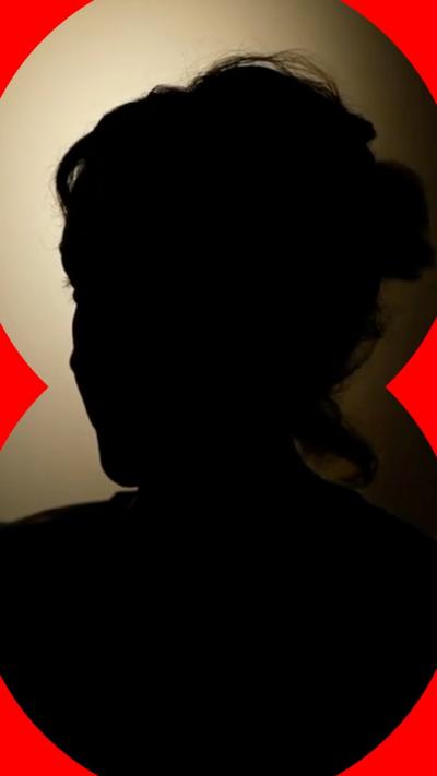 The silhouette of a woman