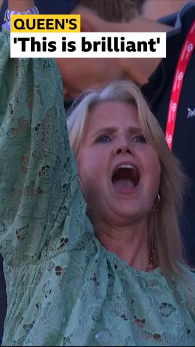 Fan dancing at Queen's