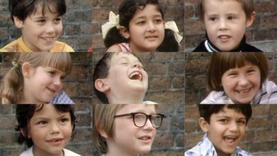 photo collage of nine kids