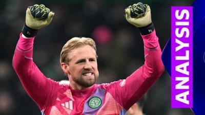 Celtic goalkpeeper Kasper Schmeichel