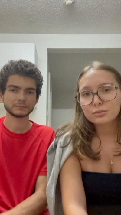 French students Louis and Manon speaking to the camera