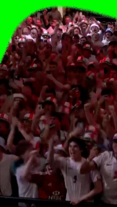 
England fans in London celebrate first goal