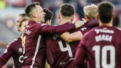 Hearts celebrate
