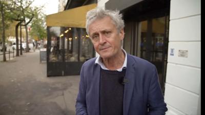 Hugh Schofield outside the Bataclan in Paris