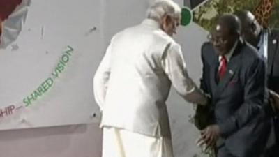 Narendra Modi and Robert Mugabe