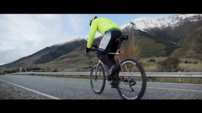 Mark Beaumont cycling through mountains