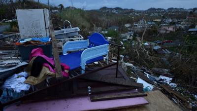 Hurricane damage in Puerto Rico