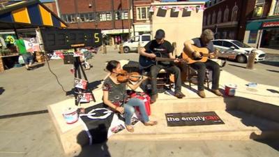 Buskers in Dudley