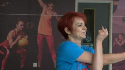 Sue Bennett in training