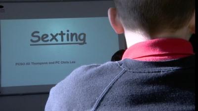 Pupils learning about "sexting"