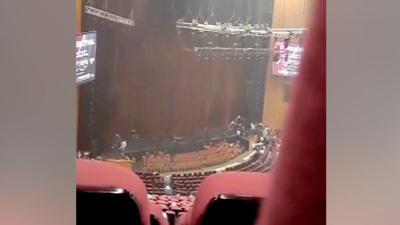 Scene inside the concert hall