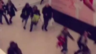 Video footage shows shoppers fleeing in Bromley