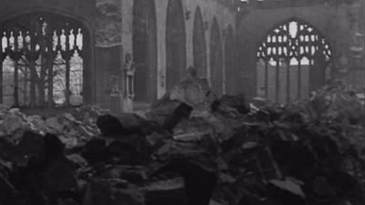 Coventry Cathedral in the aftermath of the Blitz