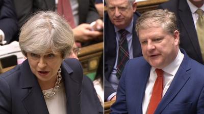 Theresa May and Angus Robertson