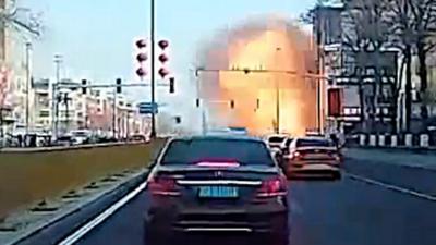 Fireball seen from car dash camera