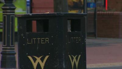 Wrexham litter bin