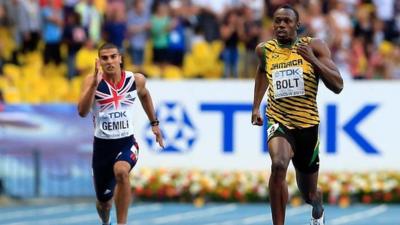 Adam Gemili and Usain Bolt