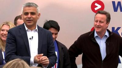 Sadiq Khan and David Cameron