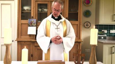 Justin Welby in his kitchen