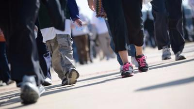 People walking