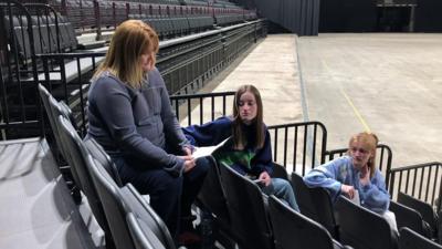 Annette, Erin and Caitlin return to the Arena