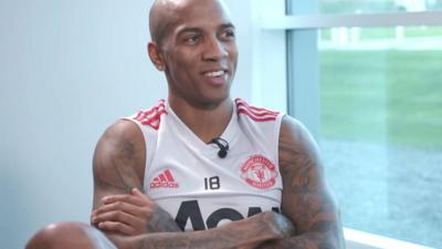 Ashley Young smiles