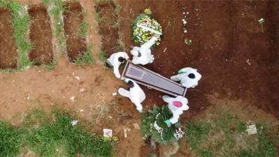 Mass grave for Covid-19 victims in Brazil