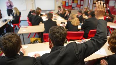 Pupils during an English lesson