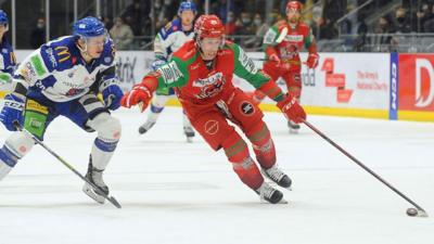 Cardiff Devils forward Cole Sandford in action against Coventry Blaze