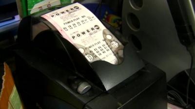 Powerball ticket machine