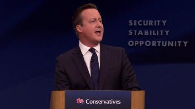 David Cameron delivers his speech to the 2015 Conservative Party conference