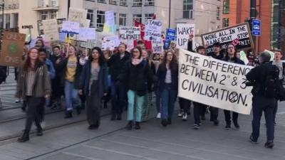 Protesters in Manchester