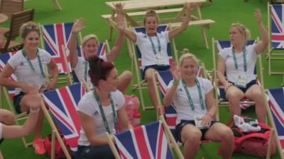 Team GB in Olympic village