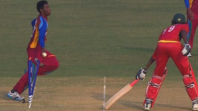 West Indies take controversial wicket