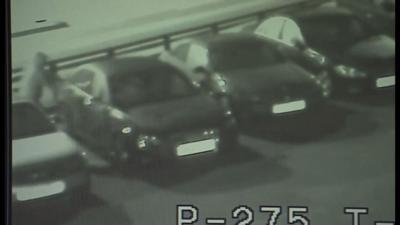 CCTV footage of cars