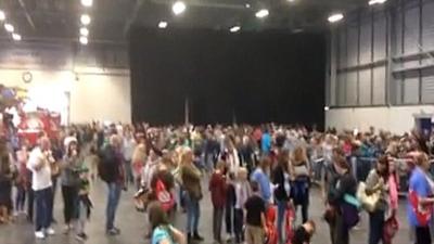 Queues at MineVention in Peterborough