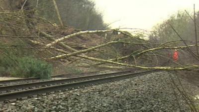 Landslip at Farnley Haugh