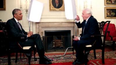 President Barack Obama and Sir David Attenborough