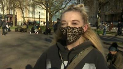 Protester in Bristol