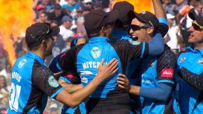 Worcestershire Rapids celebrate