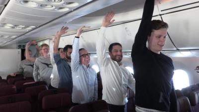 Exercises on board plane