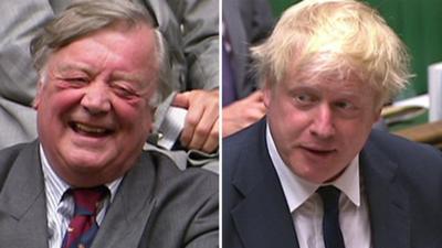 Ken Clarke and Boris Johnson