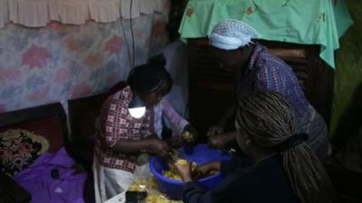 Kenyan home using solar power