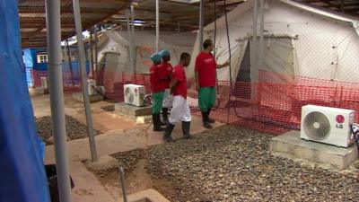 Ebola treatment centre in West Africa