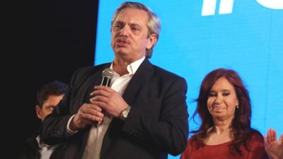 Alberto Fernadez and Christina Kirchner de Fernandez